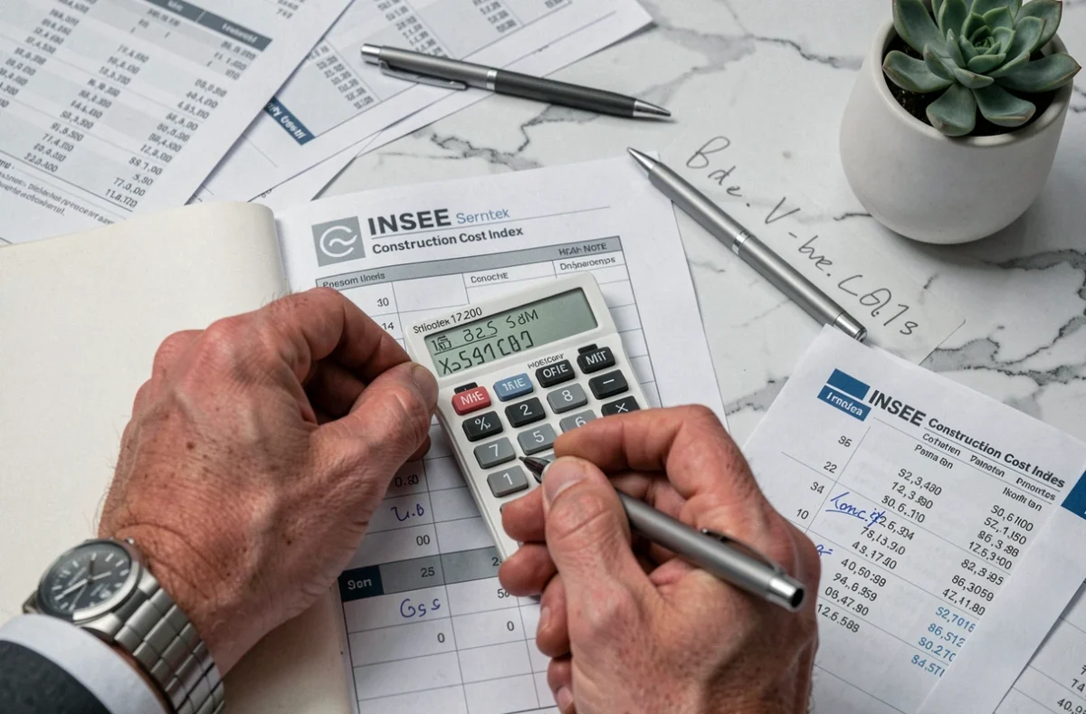 Calcul de la revalorisation de loyer avec l'indice du coût de la construction ICC publié par l'INSEE