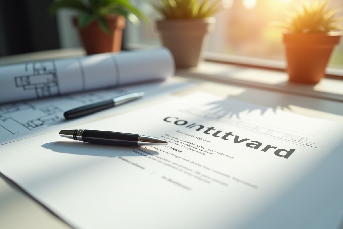 Gros plan sur un contrat CensiBouvard avec stylo élégant